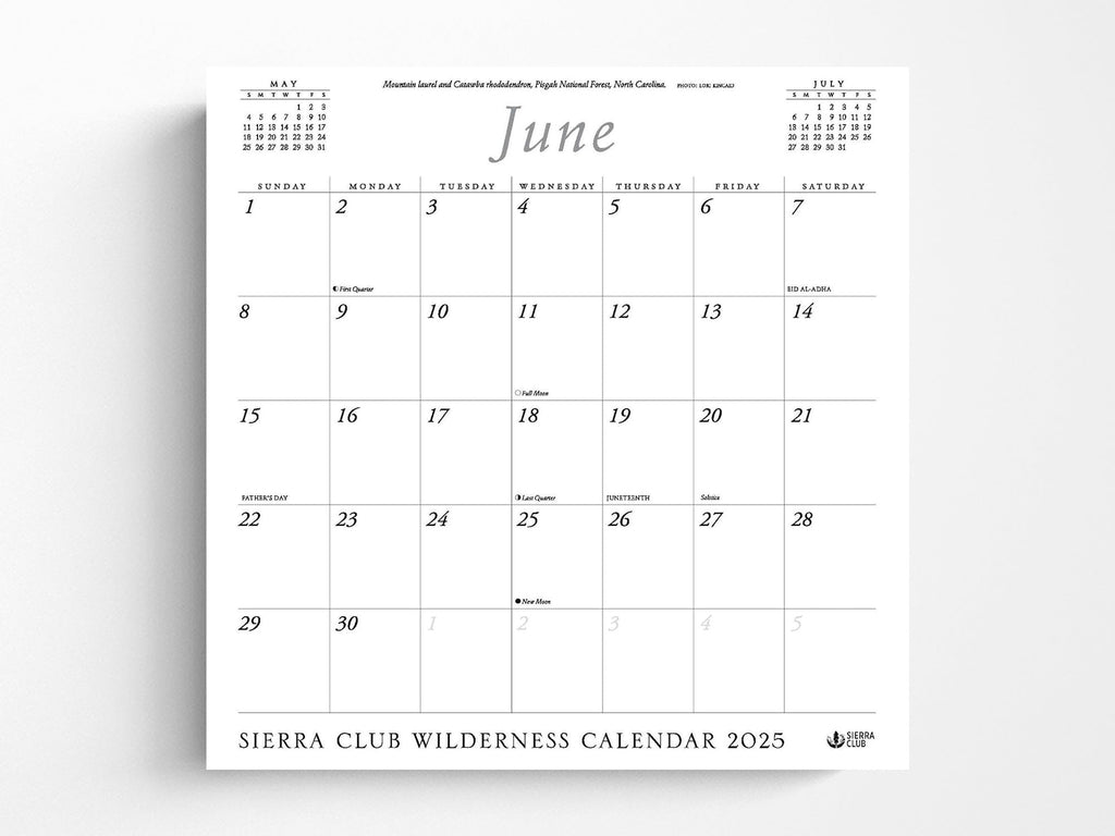 Sierra Club Wilderness Calendar 2025