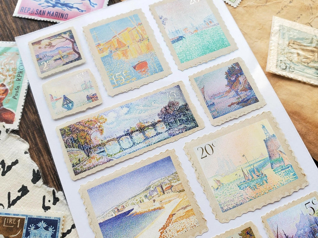 Signac Stamps Sticker Sheet