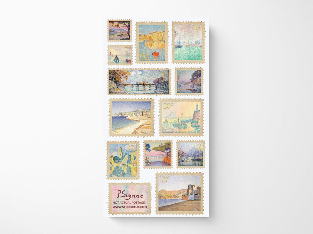 Signac Stamps Sticker Sheet