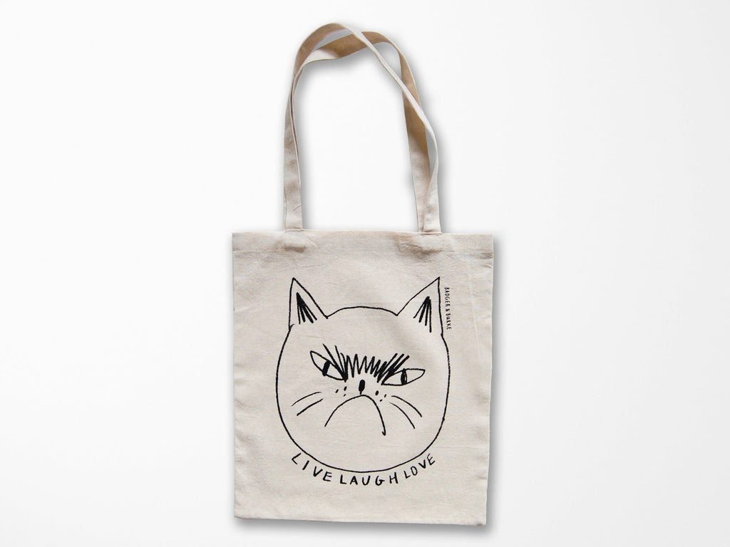 Snitty Kitty Live Laugh Love Tote Bag