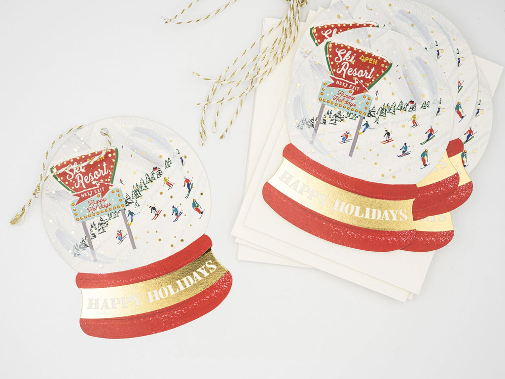 Snowglobe Ornament Holiday Cards, Box of 6