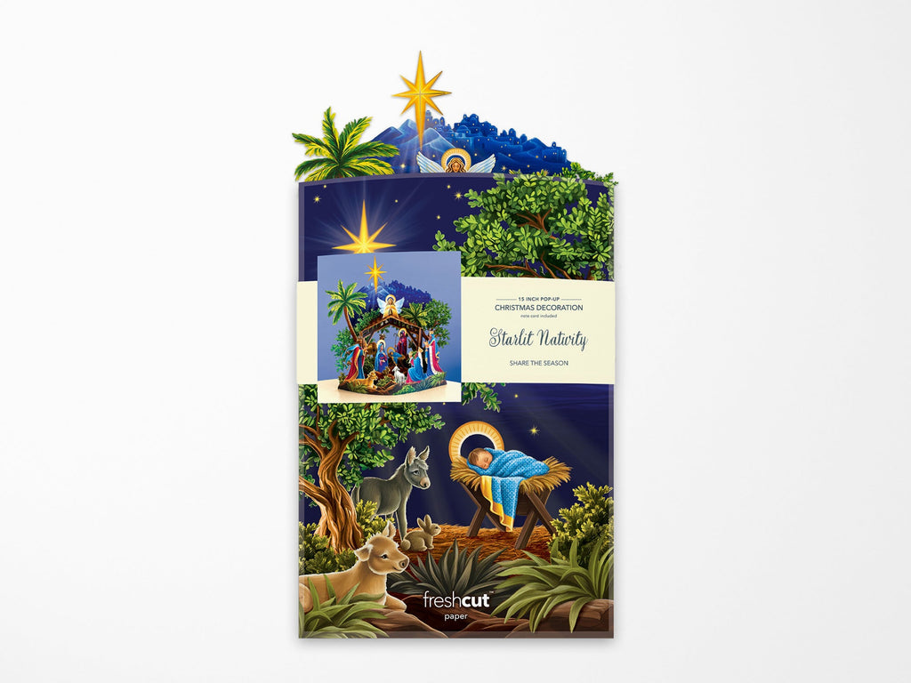 Starlit Nativity Pop Up Display Card