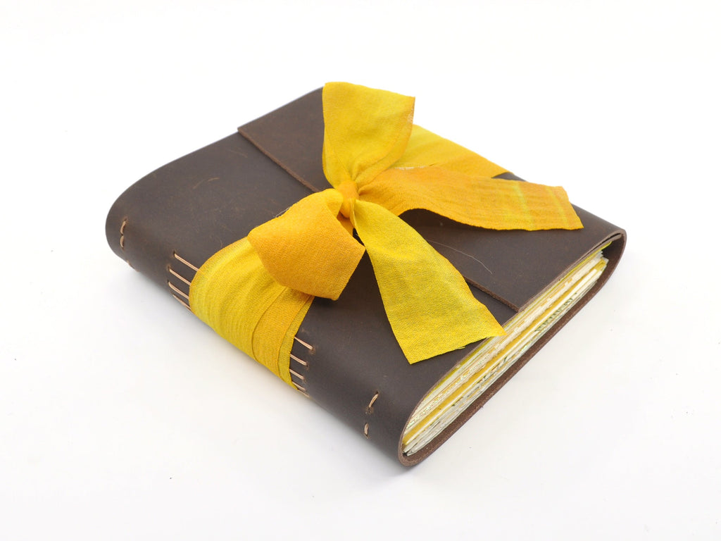 Sunflower One of a Kind Leather Journal