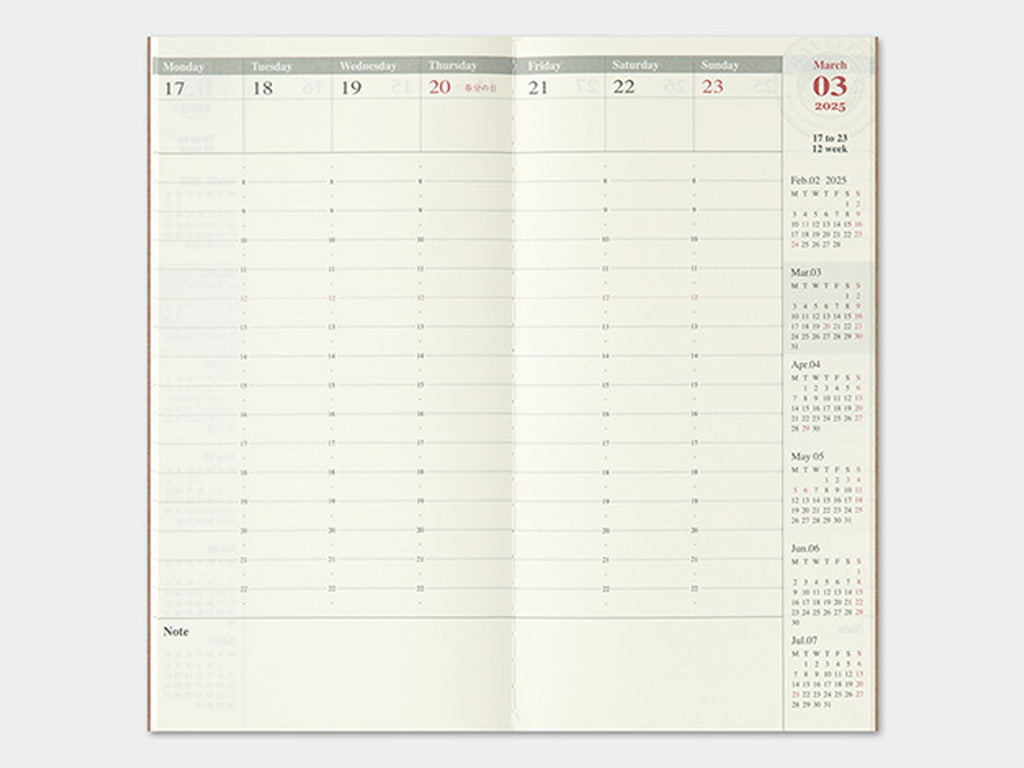 TRAVELER'S Notebook 2025 Weekly Vertical - Regular Size