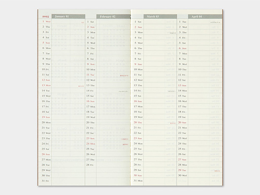 TRAVELER'S Notebook 2025 Weekly Vertical - Regular Size