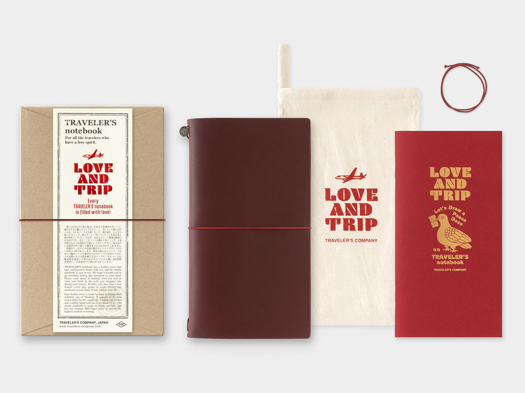 TRAVELER'S Notebook Regular Size - Love and Trip Red Limited Edition