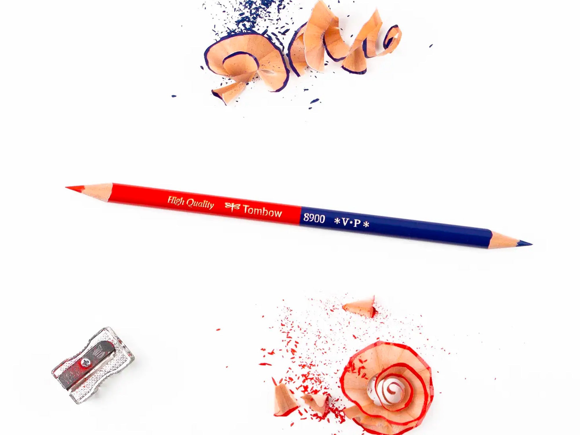 Tombow red and blue pencil 8900VP with cap - Japantastic