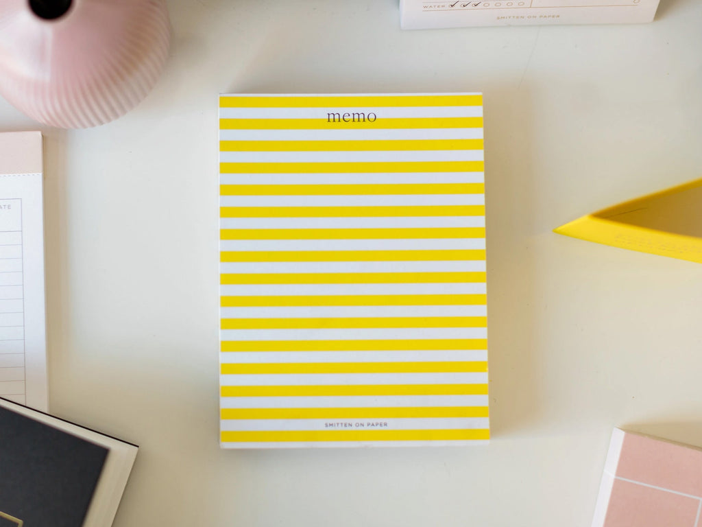 Yellow Stripes Chunky Notepad