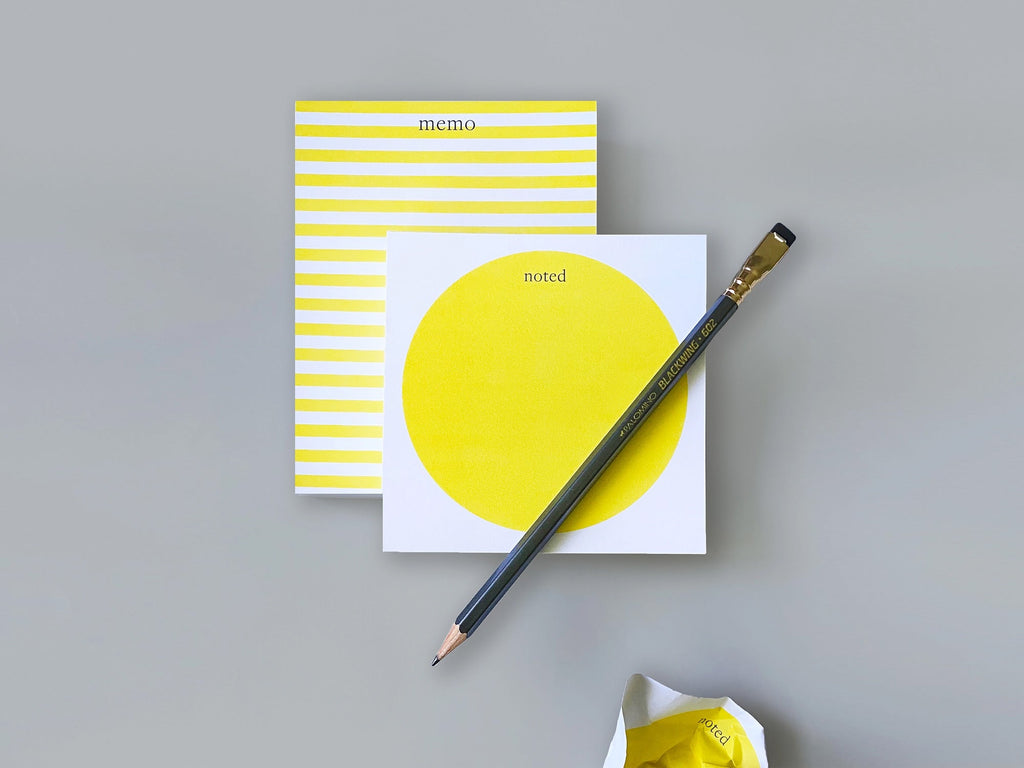 Yellow Stripes Chunky Notepad