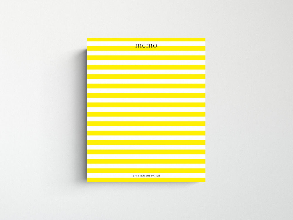 Yellow Stripes Chunky Notepad