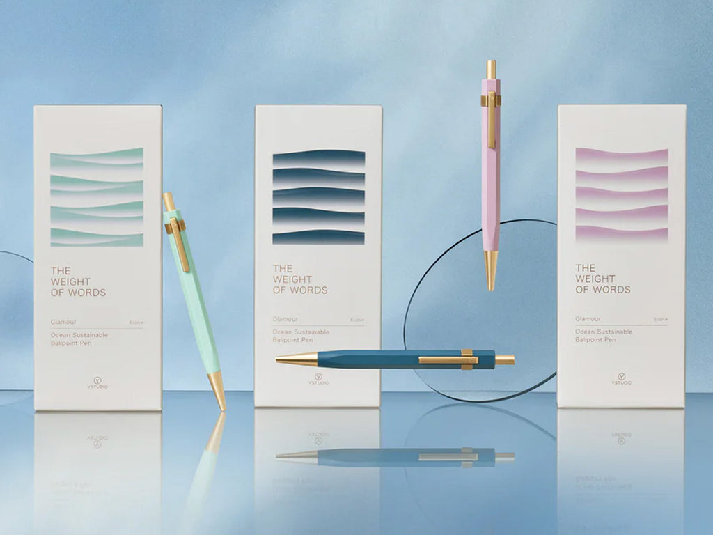 Ystudio Ocean Sustainable Ballpoint Pen - Sea Indigo