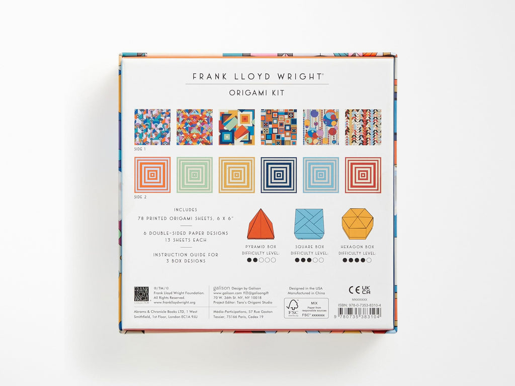 Frank Lloyd Wright Origami Kit