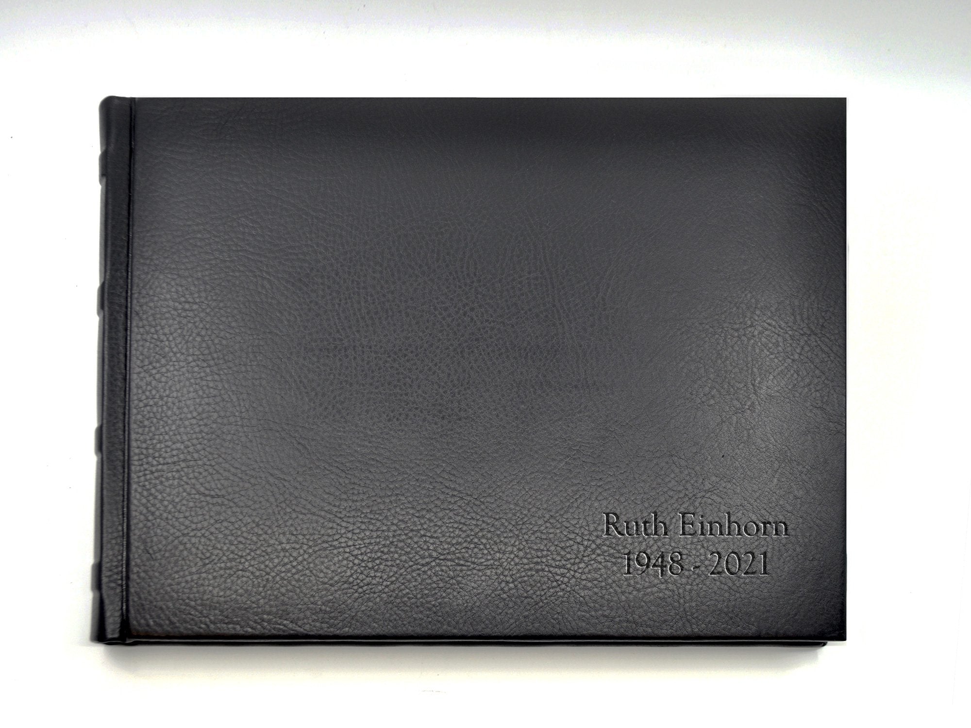 Black Leather Guest Book