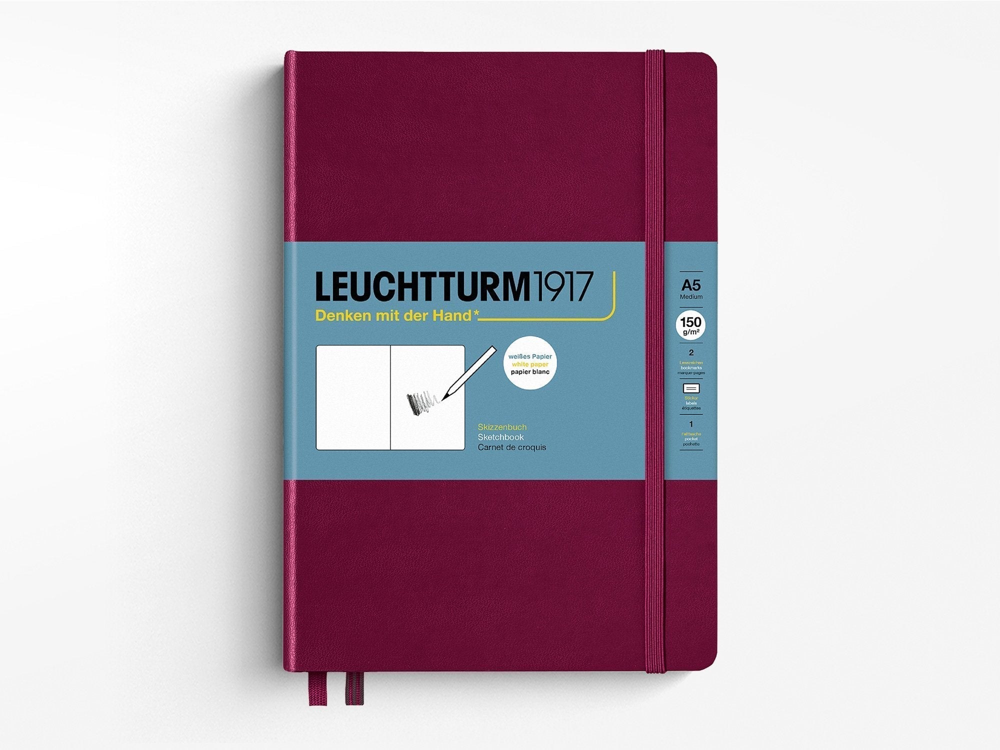Leuchtturm1917 : Hardcover Sketchbook : Landscape (A5) : 150gsm : 112 Pages  : Port Red - LEUCHTTURM1917 - Brands