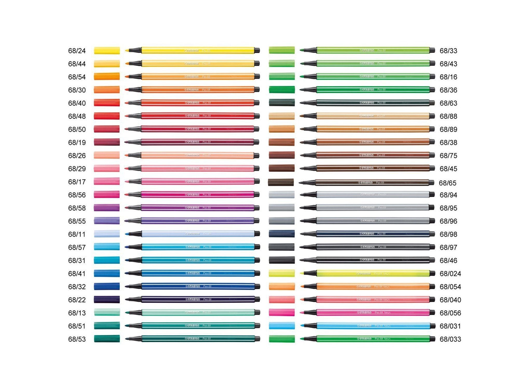 Stabilo Pen 68 Felt Tip Markers Set of 10 – Jenni Bick Custom Journals