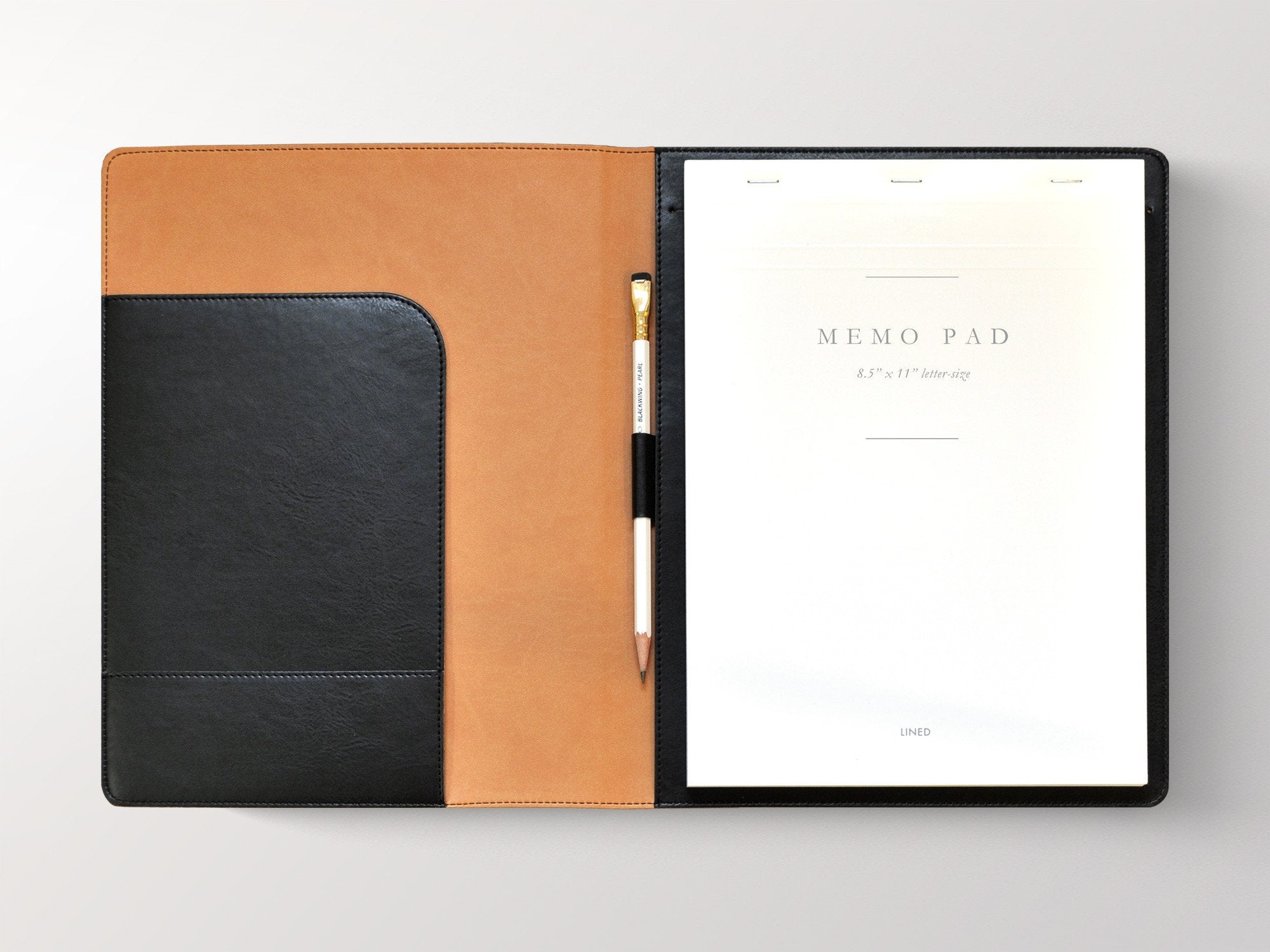 Tan Portfolio & Notebook with Personalized Initials - Executive Gift Shoppe