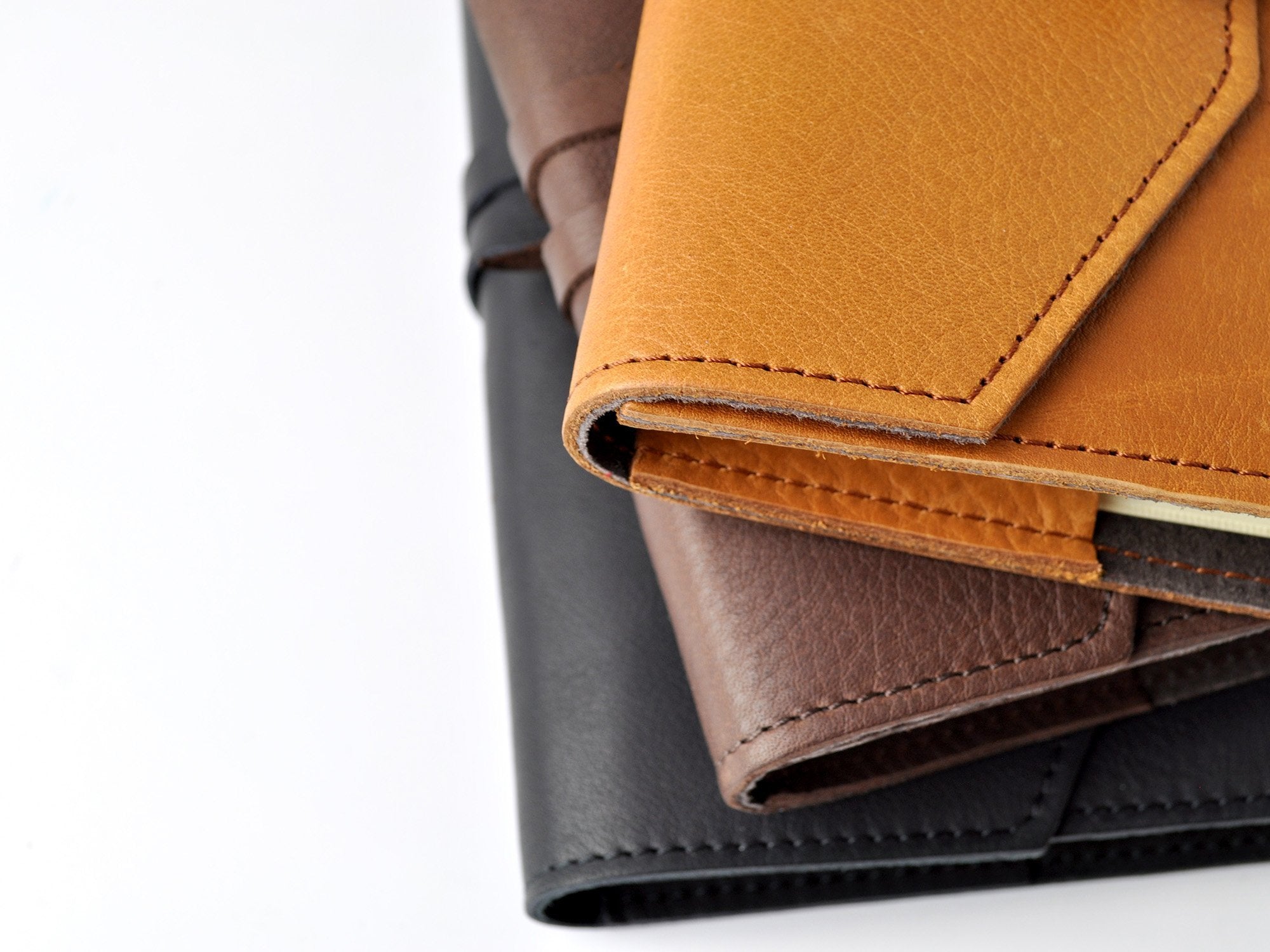 Around The World Refillable Leather Journal – Jenni Bick Custom