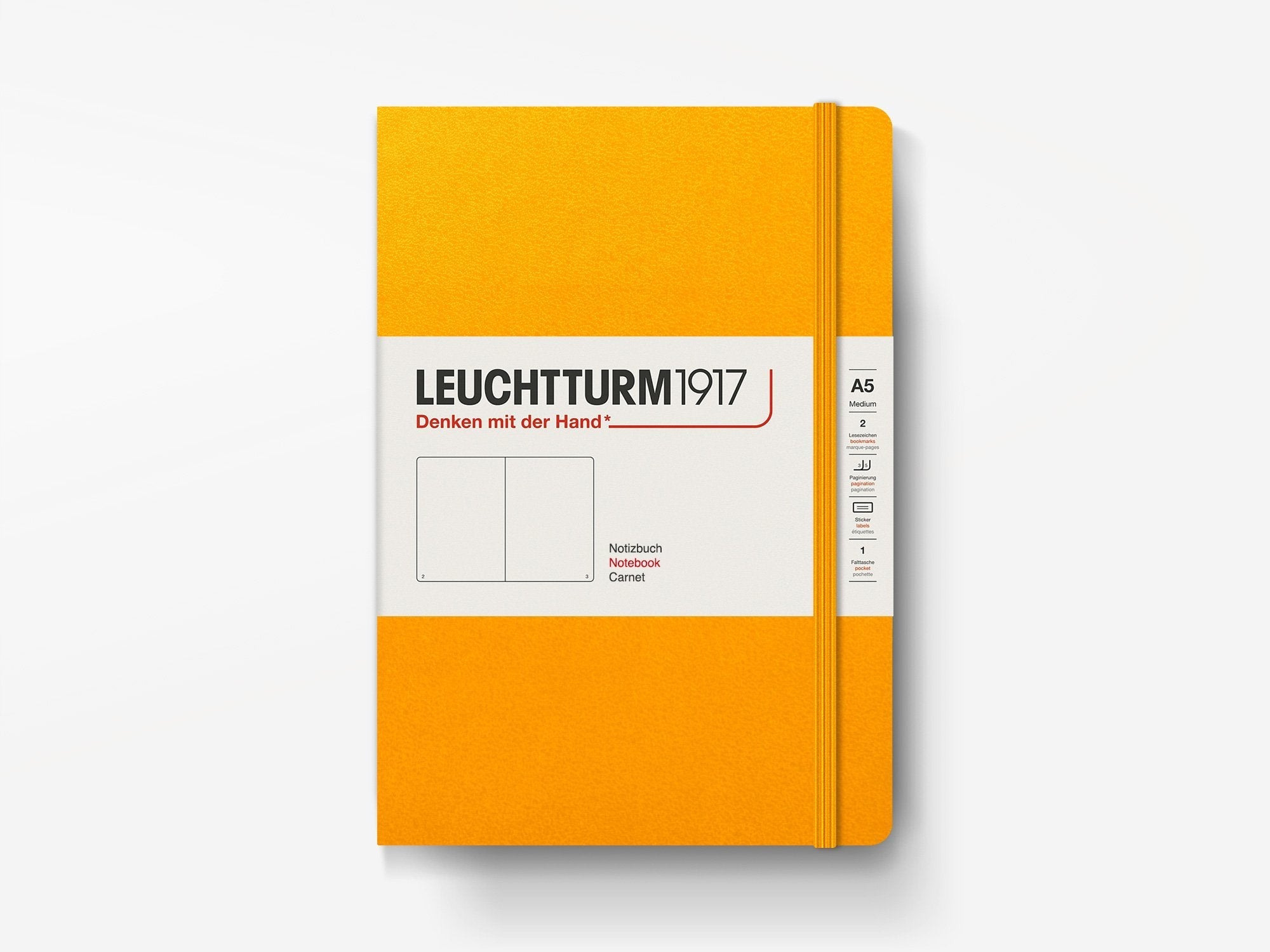 Leuchtturm 1917 Hardcover Pocket Notebook Plain Rising Sun - Wet Paint  Artists' Materials and Framing