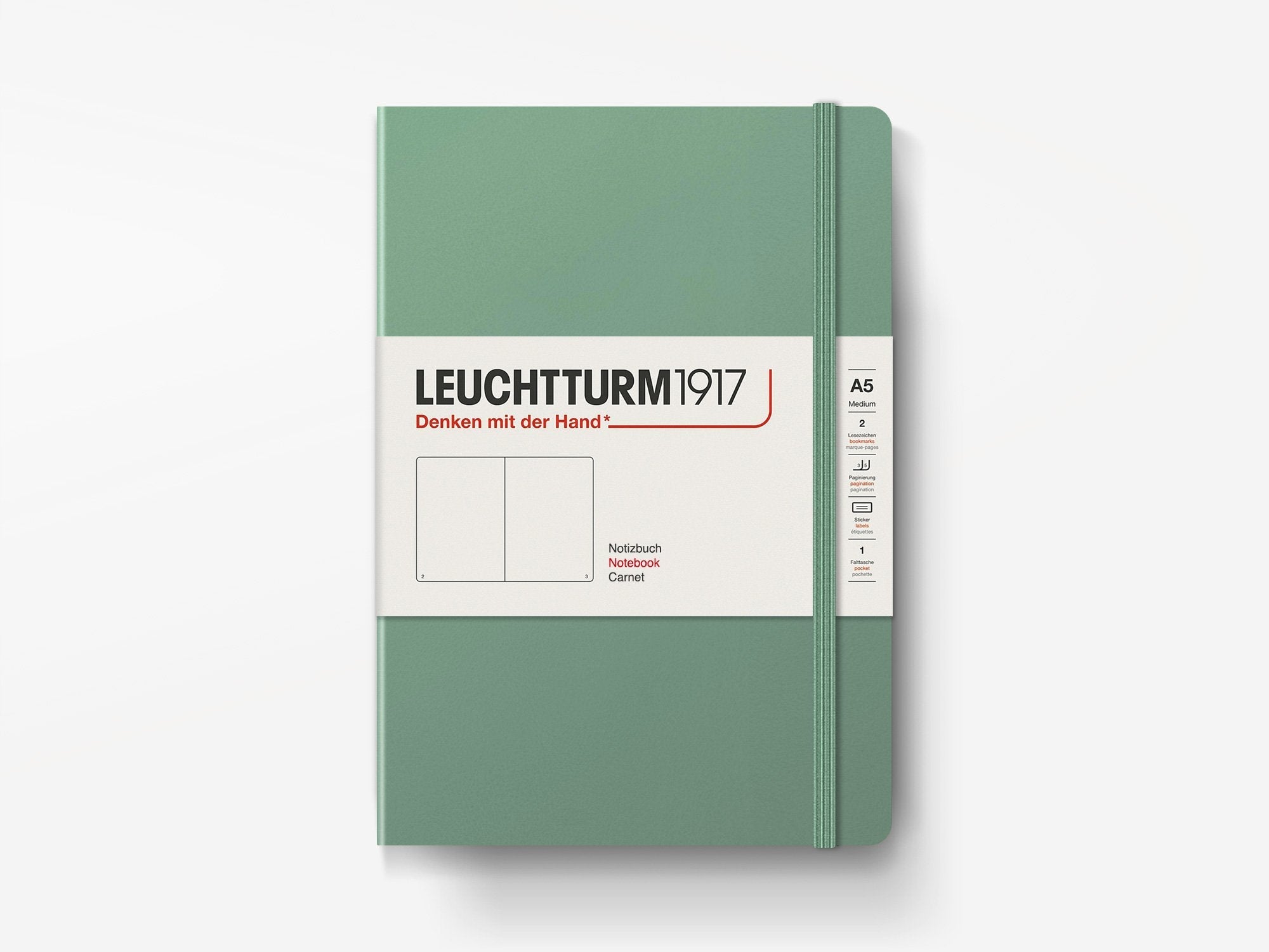 Leuchtturm1917 A5 Medium Hardcover Dotted Notebook - Powder