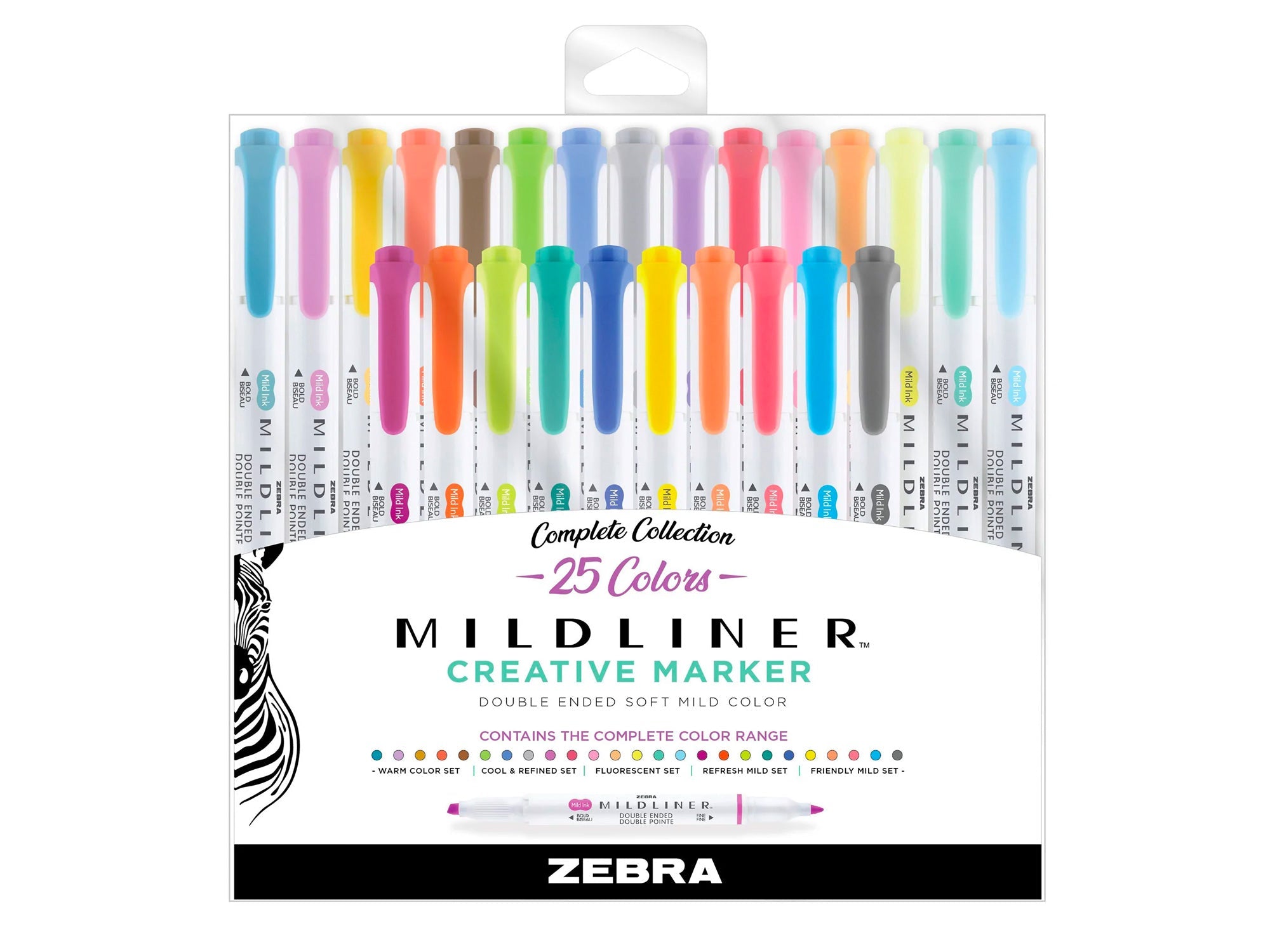 Zebra Mildliner Double-Ended Brush Pen Brown